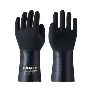 LANON Nitrile Chemical Resistant Gloves, Reusable Heavy-Duty Rubber Gloves with
